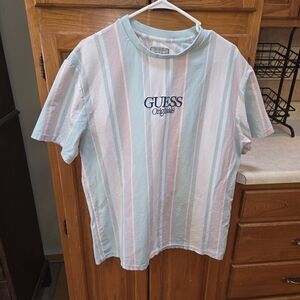 GUESS Originals Striped T-Shirt, Size Large